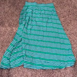Girls green and blue skirt size 7-8